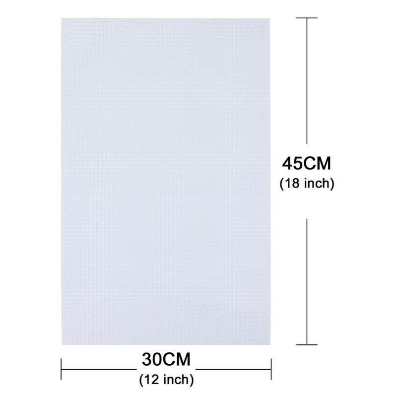 Similane 6 Pieces Aida Cloth 14 Count Cross Stitch Fabric, White, 12 by 18-Inch - Image 2